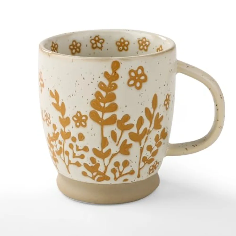 Coffee Tea And Cocoa - Ceramic Coffee Mug with Colorful Pattern,