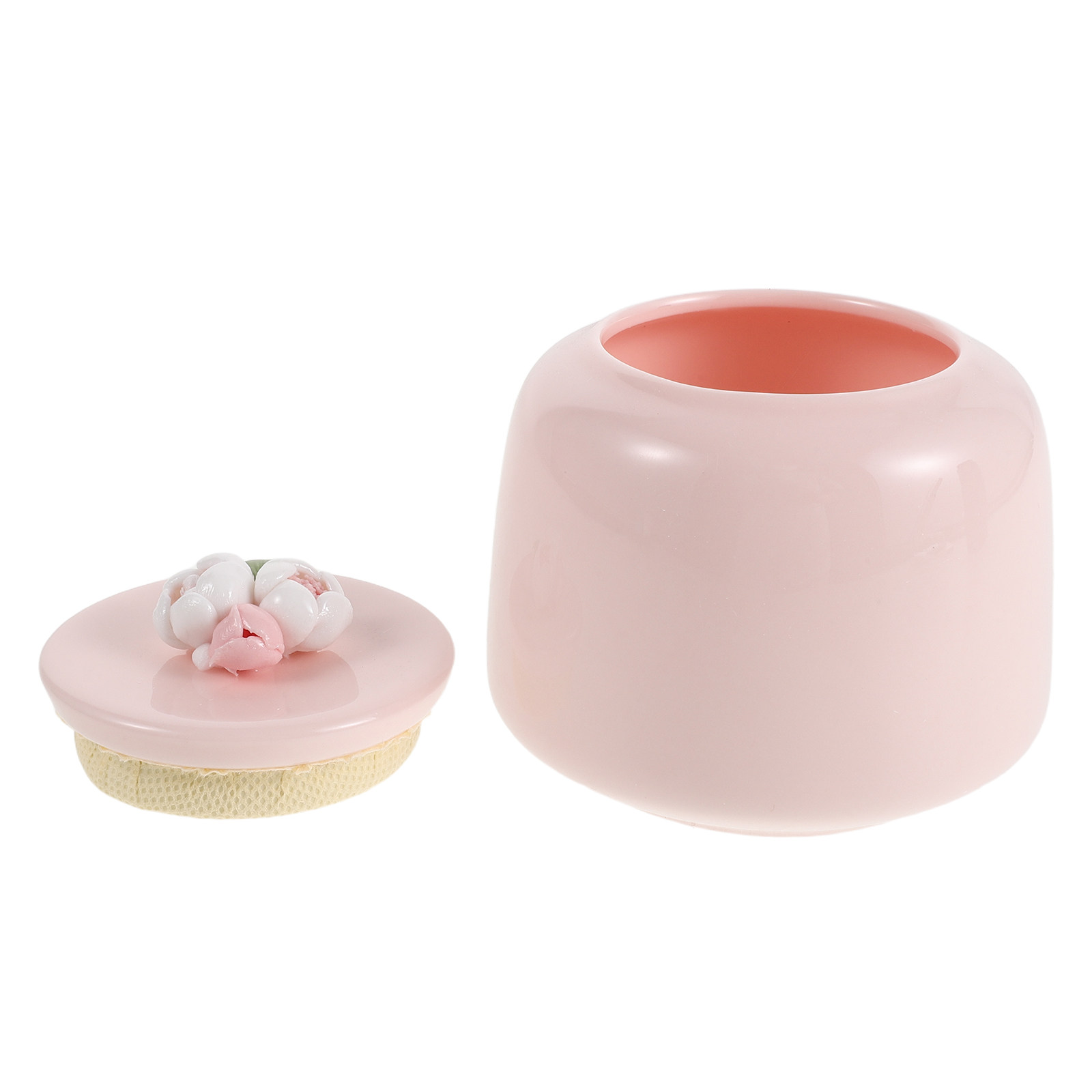 Coffee Bean And Tea Leaf - Ceramic Tea Jar Pink Porcelain Food