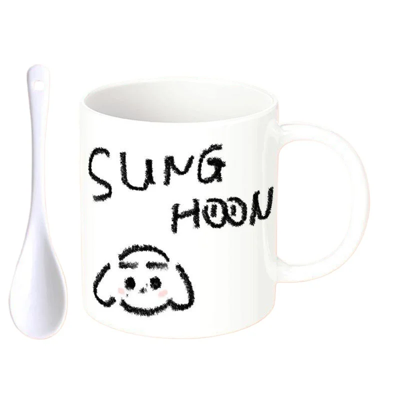 Coffee Tea Cup - ENHYPENED Lovely Cartoon Peripheral Ceramic Mug