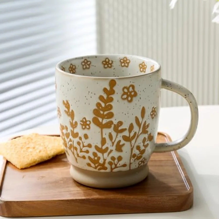 Ceramic Coffee Mug with Colorf - Coffee Tea And Cocoa review and price