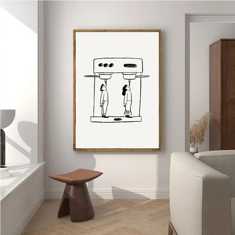 Abstract Line Coffee Drink Wal - Coffee Tea Poster review and price