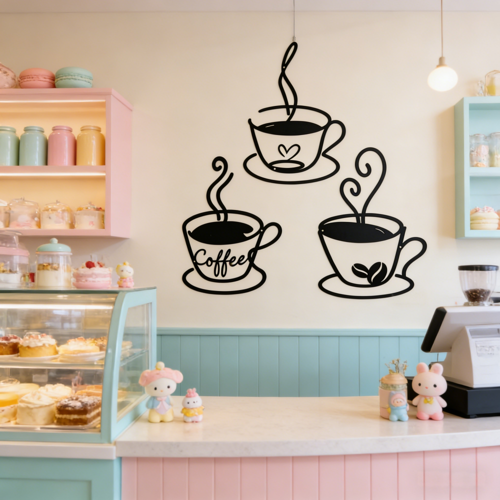 3 Pack Coffee Cup Wall Decor,  - Coffee Tea Mugs review and price