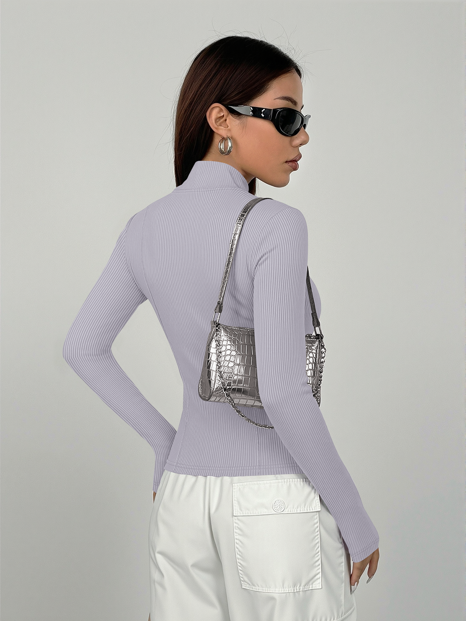 Everyday Ribbed High Neck Zip- - Coffee & Tea Phúc Long review and price