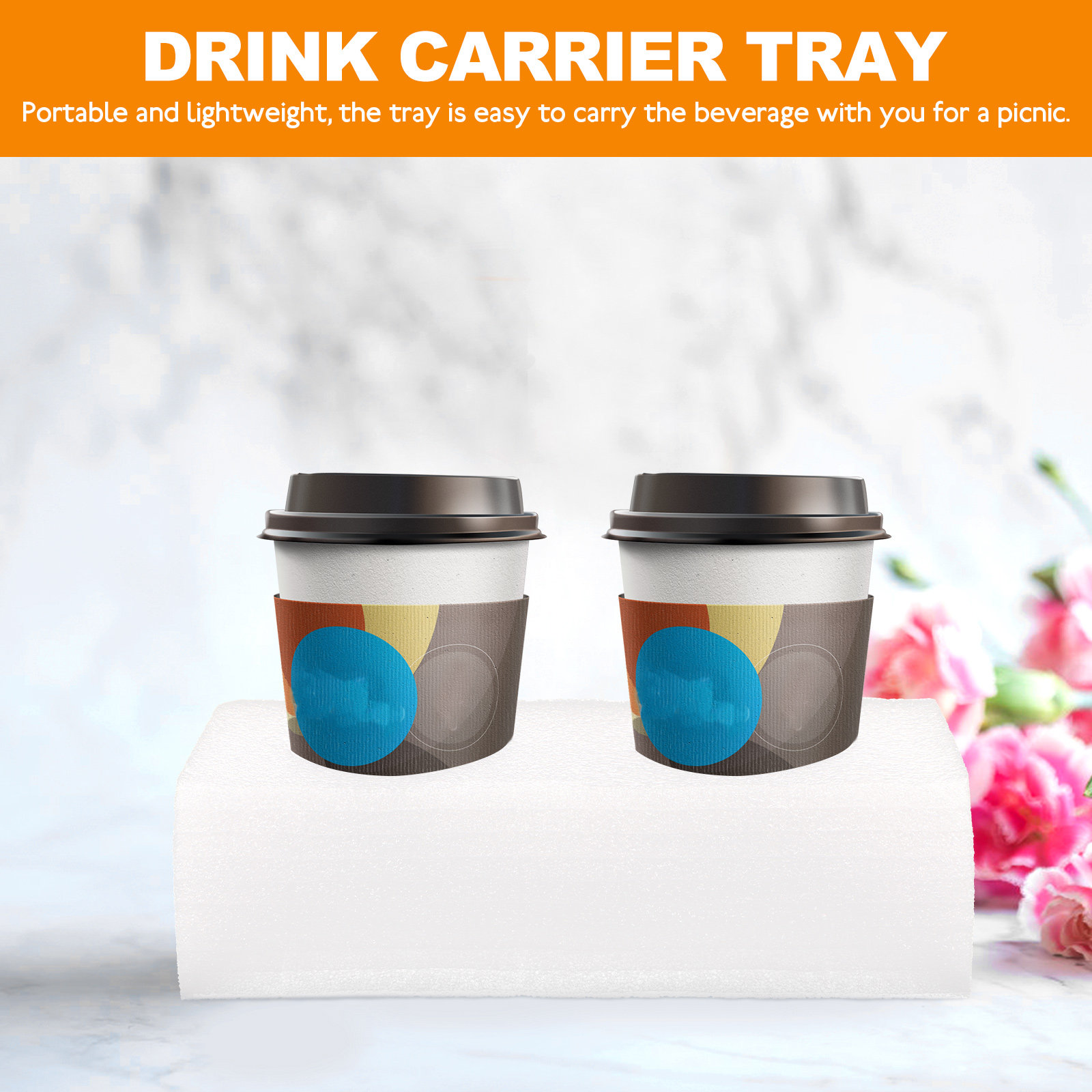 2Pcs Drink Carrier Tray Multi- - Coffee Tea Holder review and price