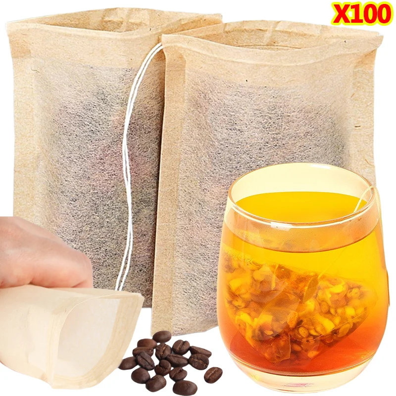 100Pcs Teabags with Drawstring - Coffee Bean And Tea Leaf review and price