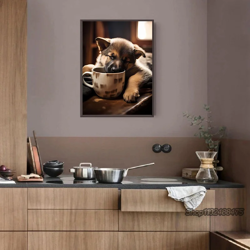 Cute Dogs Golden Retriever Fre - Coffee Tea Poster review and price