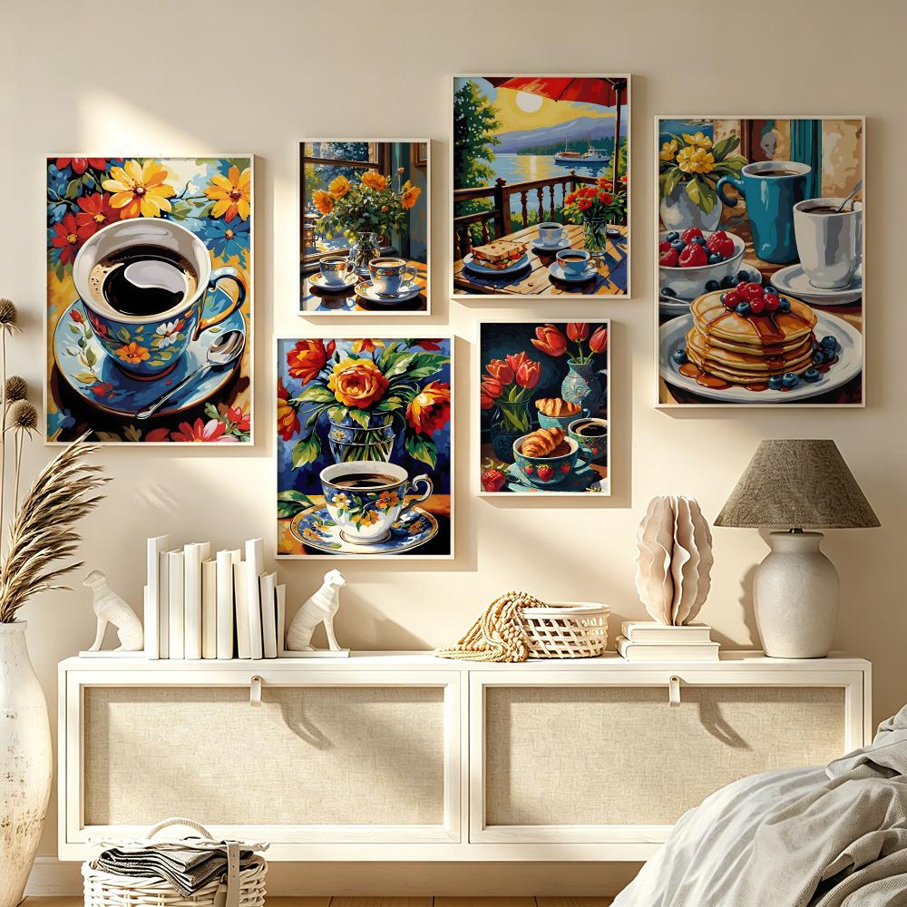 Afternoon tea coffee cup Poste - Coffee Tea Poster review and price