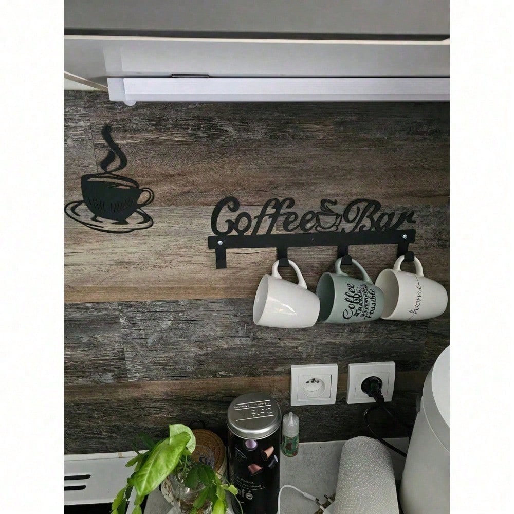 Rustic Farmhouse Metal Mug Rac - Coffee Tea Mugs review and price