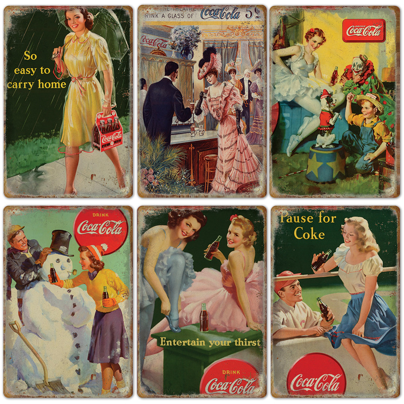 Vintage Cola Logo Metal Poster - Coffee Tea Poster review and price
