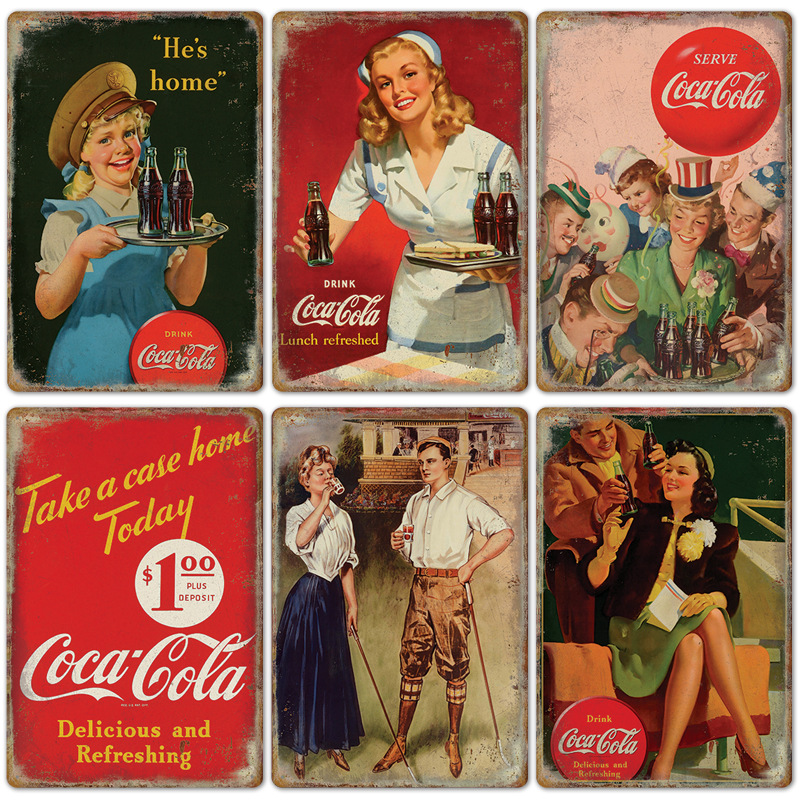 Vintage Cola Logo Metal Poster - Coffee Tea Poster review and price