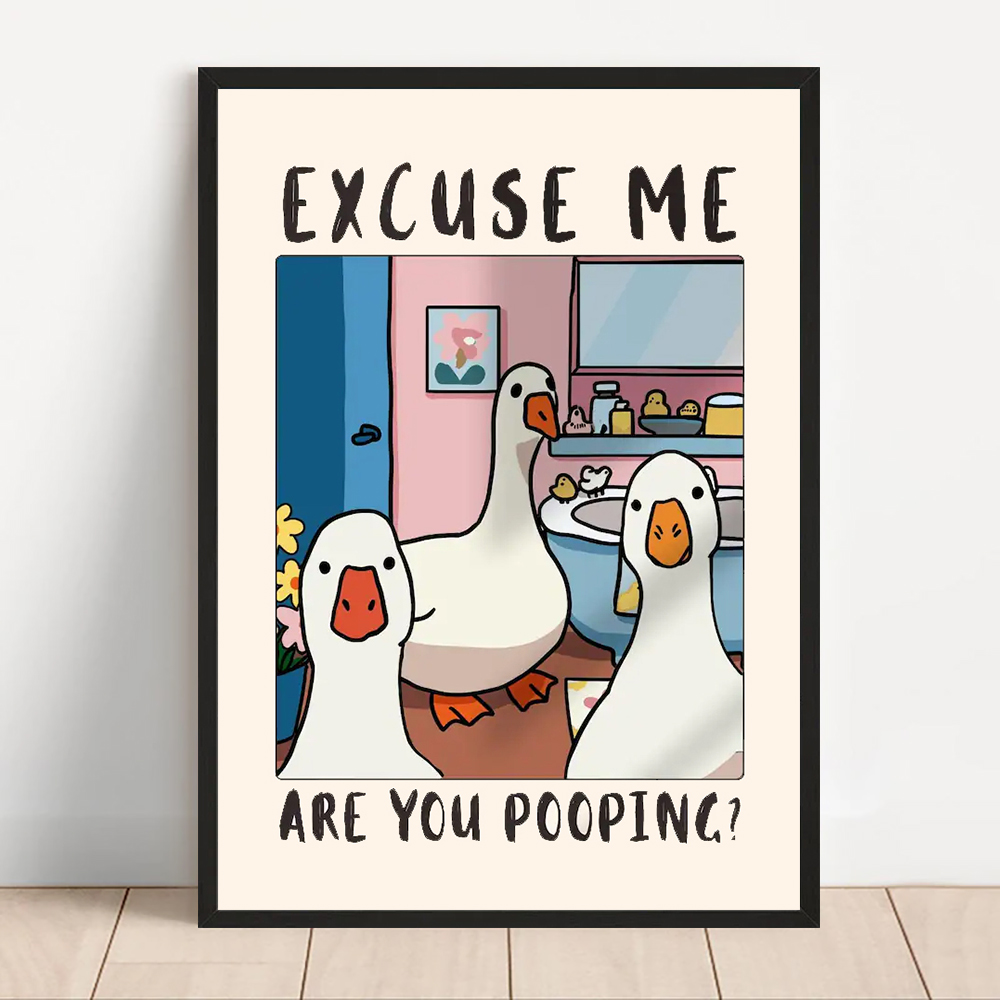 Cute Animals Canvas Printed Po - Coffee Tea Poster review and price