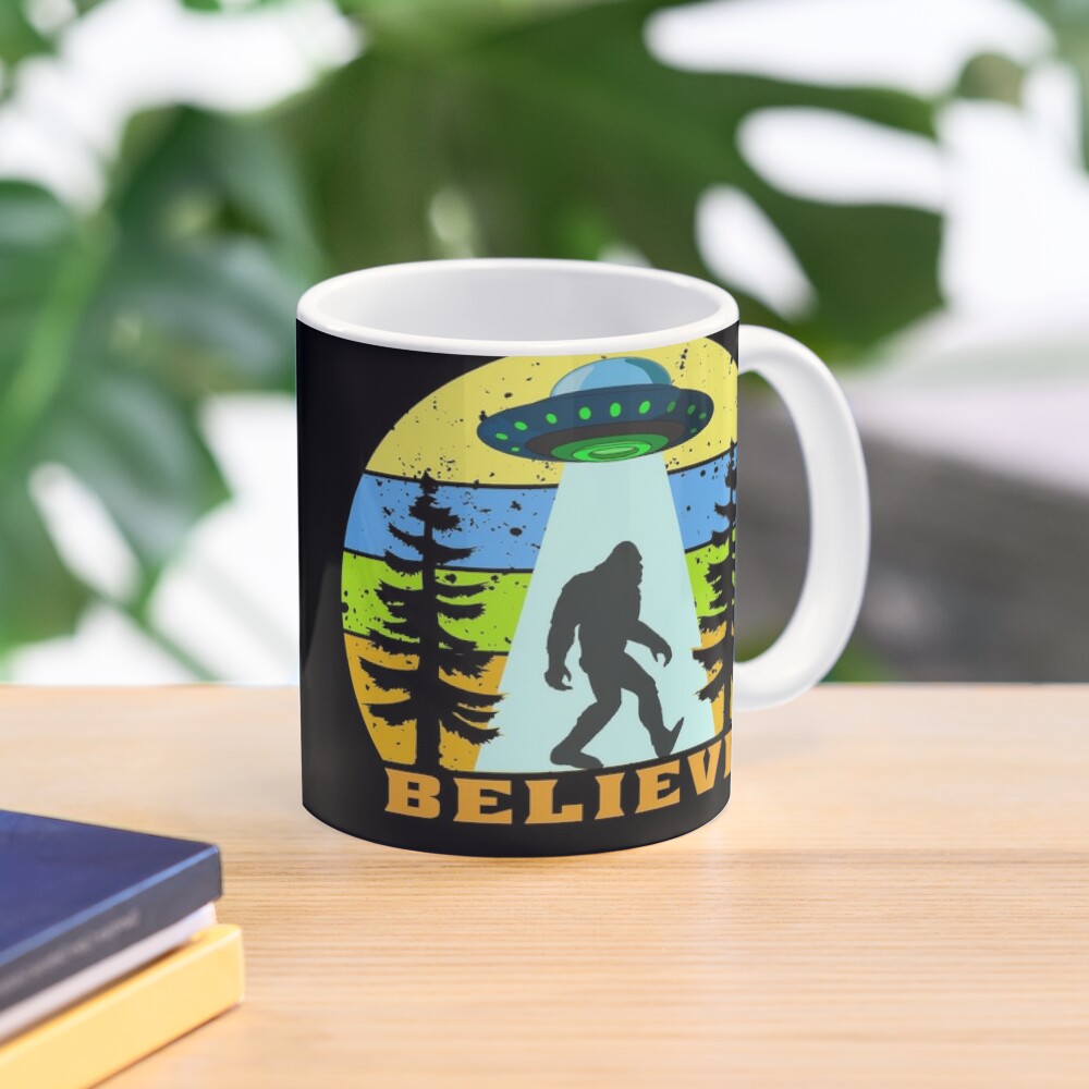 Bigfoot Ufo Alien Believe Clas - Coffee Tea Photos review and price