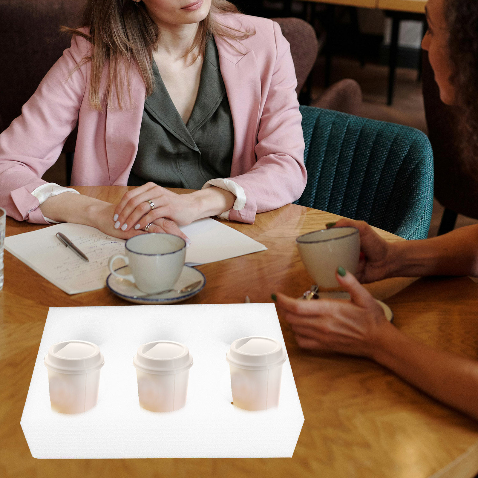 2Pcs Beverage Cup Holder Tray  - Coffee Tea Holder review and price