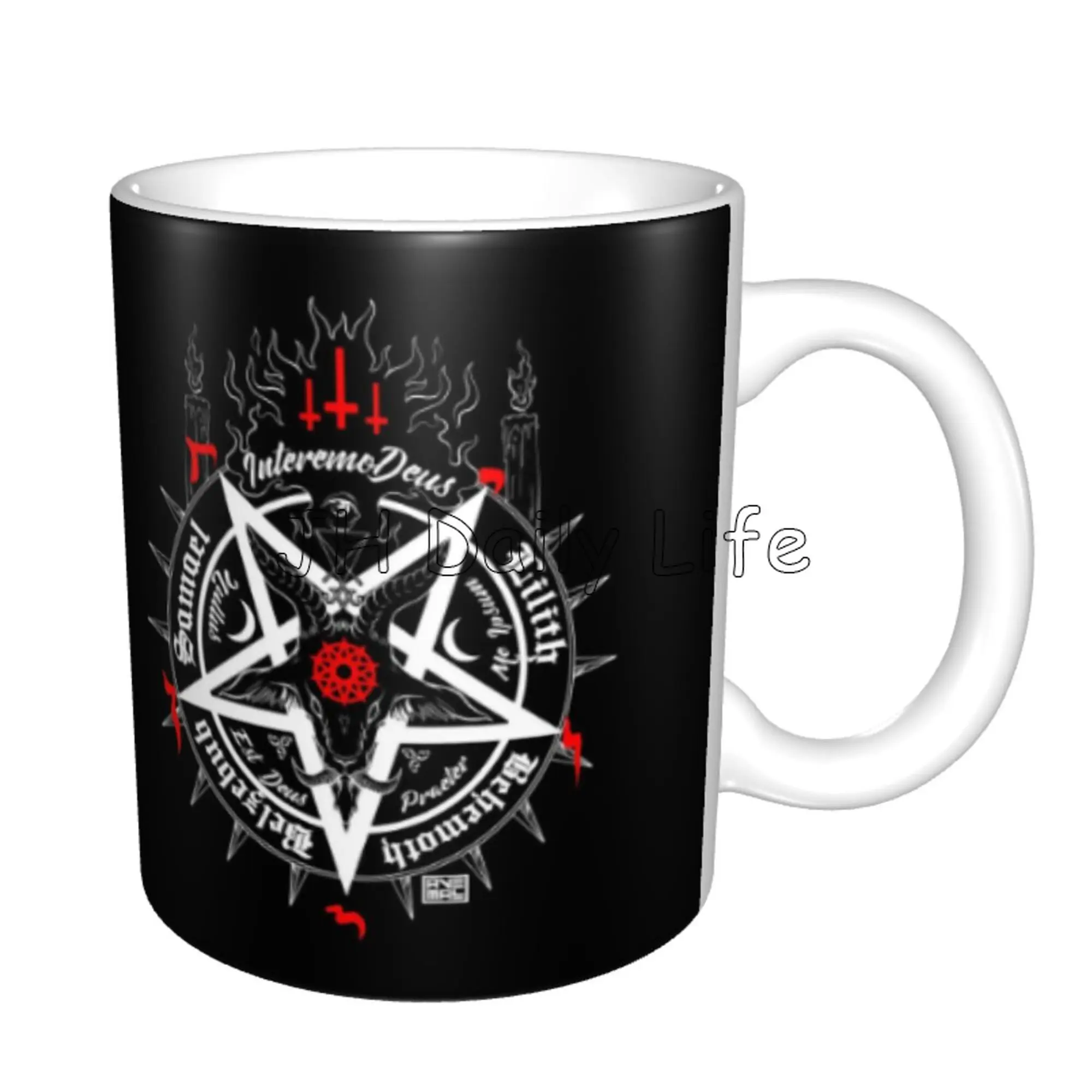 Black Baphomet Leviathan Print - Coffee Tea And Cocoa review and price