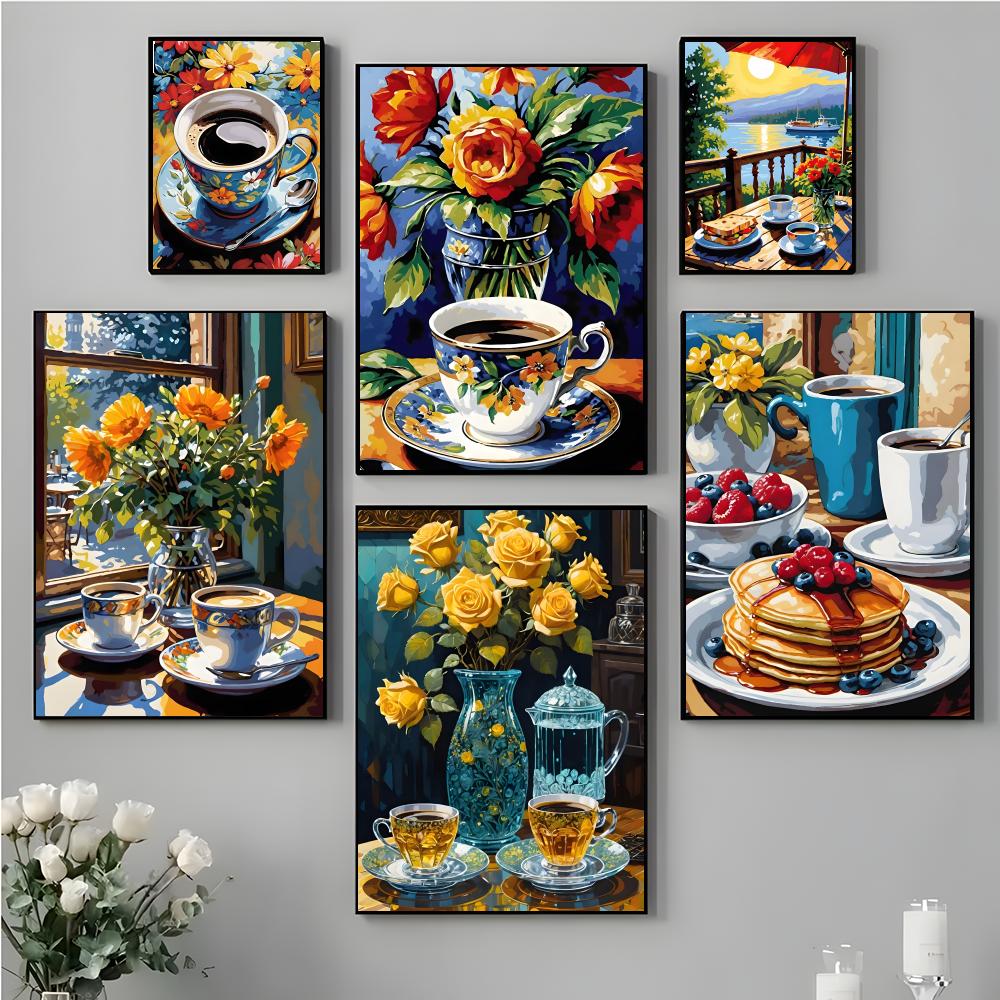 Art Afternoon tea coffee cup P - Coffee Tea Poster review and price