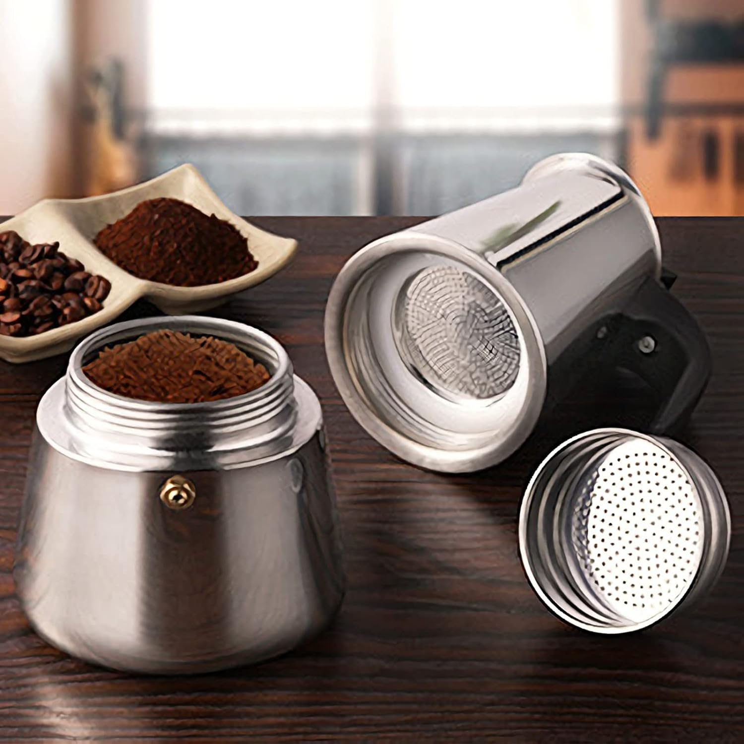 4/6/9 Cups Moka Pot Caffe Mach - Coffee Tea Mugs review and price