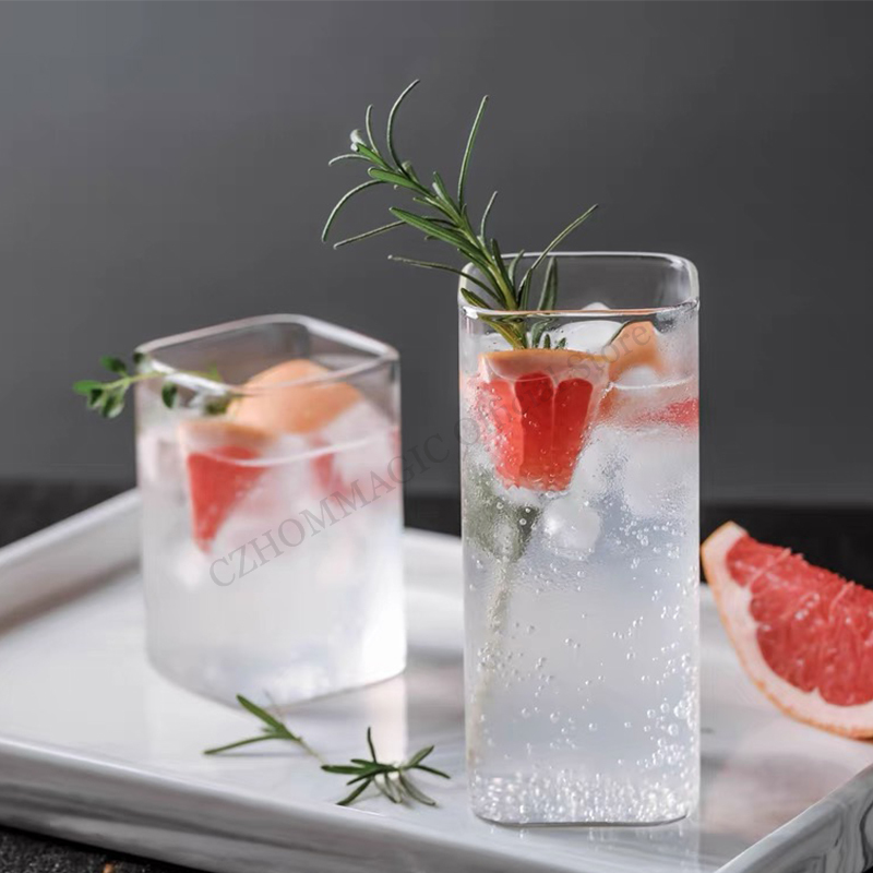 6/4/2/1Pcs Square Glass Cup Co - Water Tea And Coffee review and price