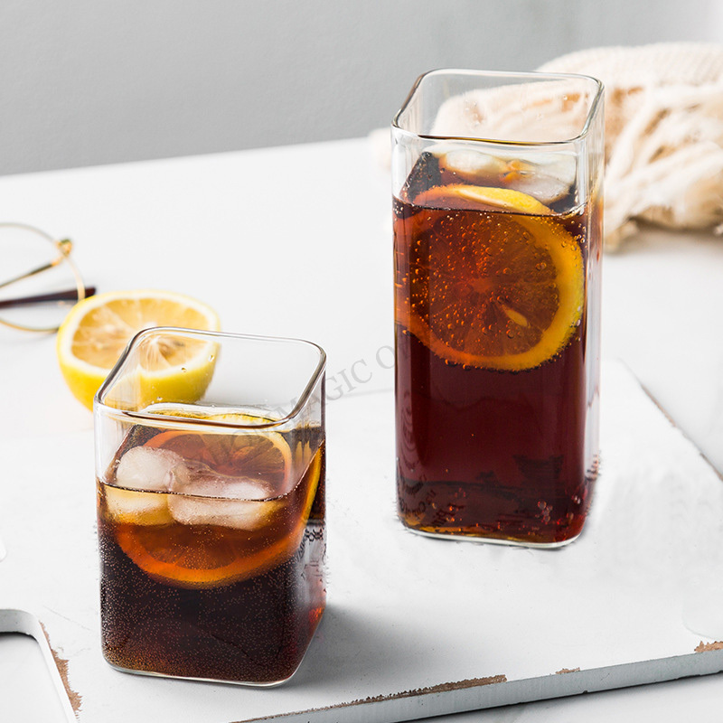 6/4/2/1Pcs Square Glass Cup Co - Water Tea And Coffee review and price