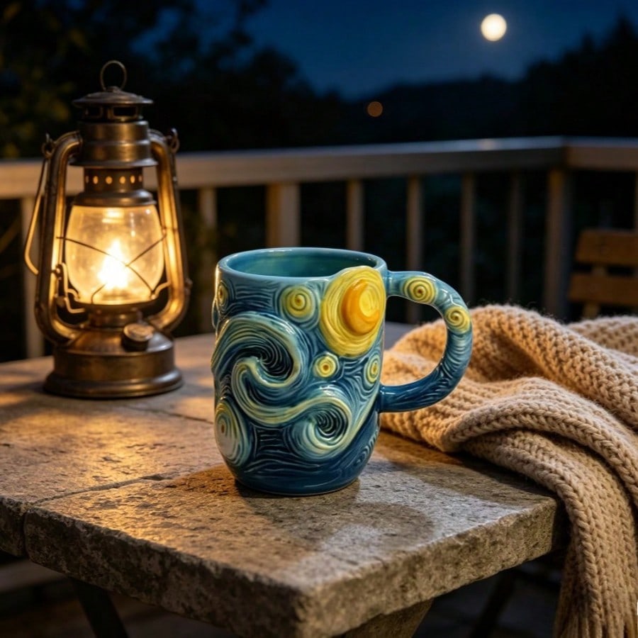 Starry Night 3D Coffee Mug,Art - Coffee Tea Van review and price