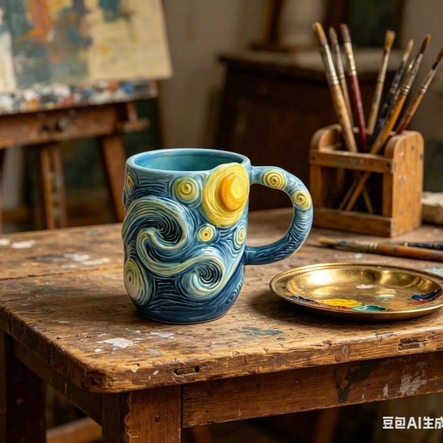 Starry Night 3D Coffee Mug,Art - Coffee Tea Van review and price