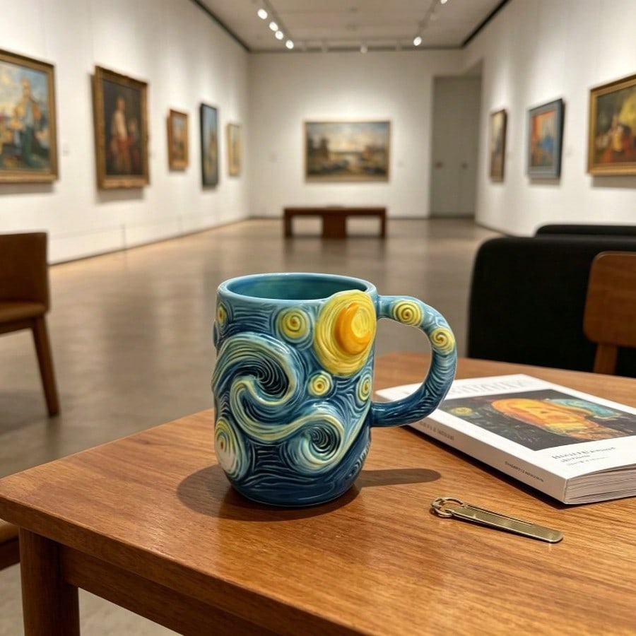 Starry Night 3D Coffee Mug,Art - Coffee Tea Van review and price