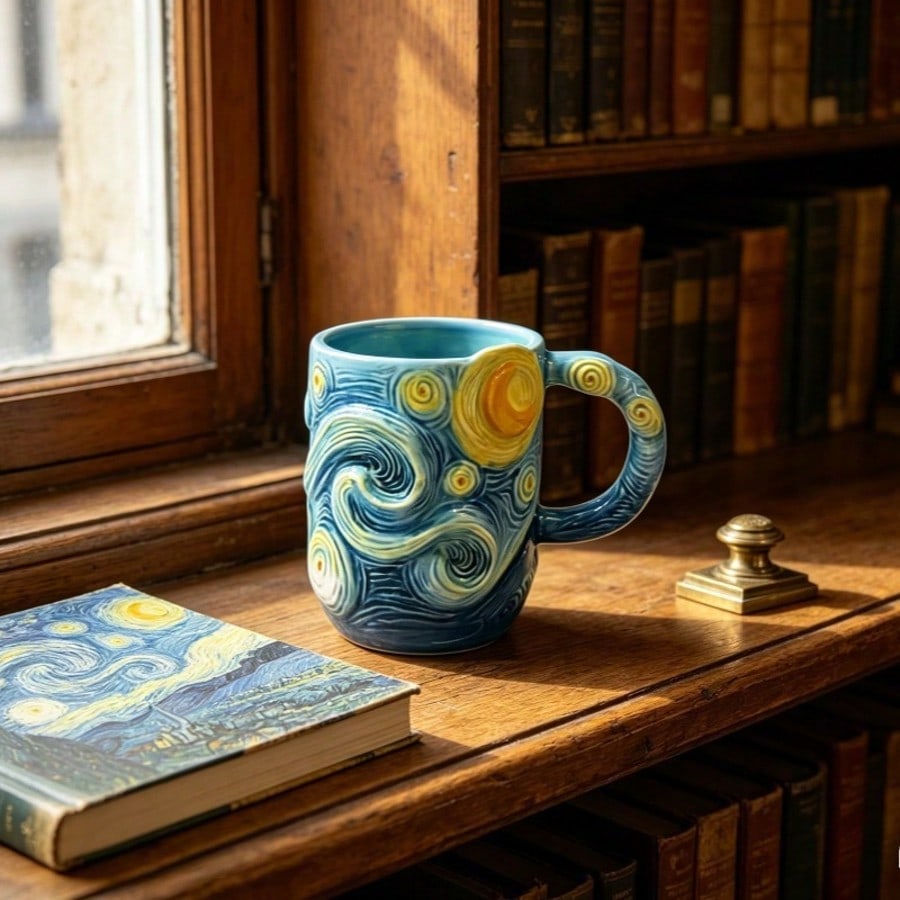 Starry Night 3D Coffee Mug,Art - Coffee Tea Van review and price