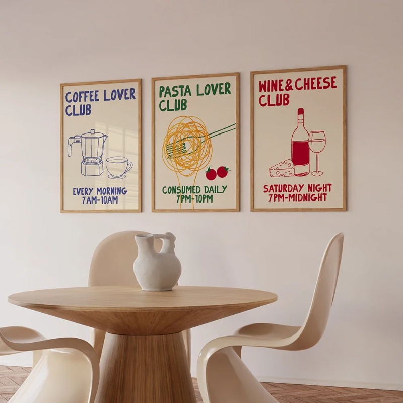 Hand Drawn Kitchen Moka Pot Co - Coffee Tea Poster review and price