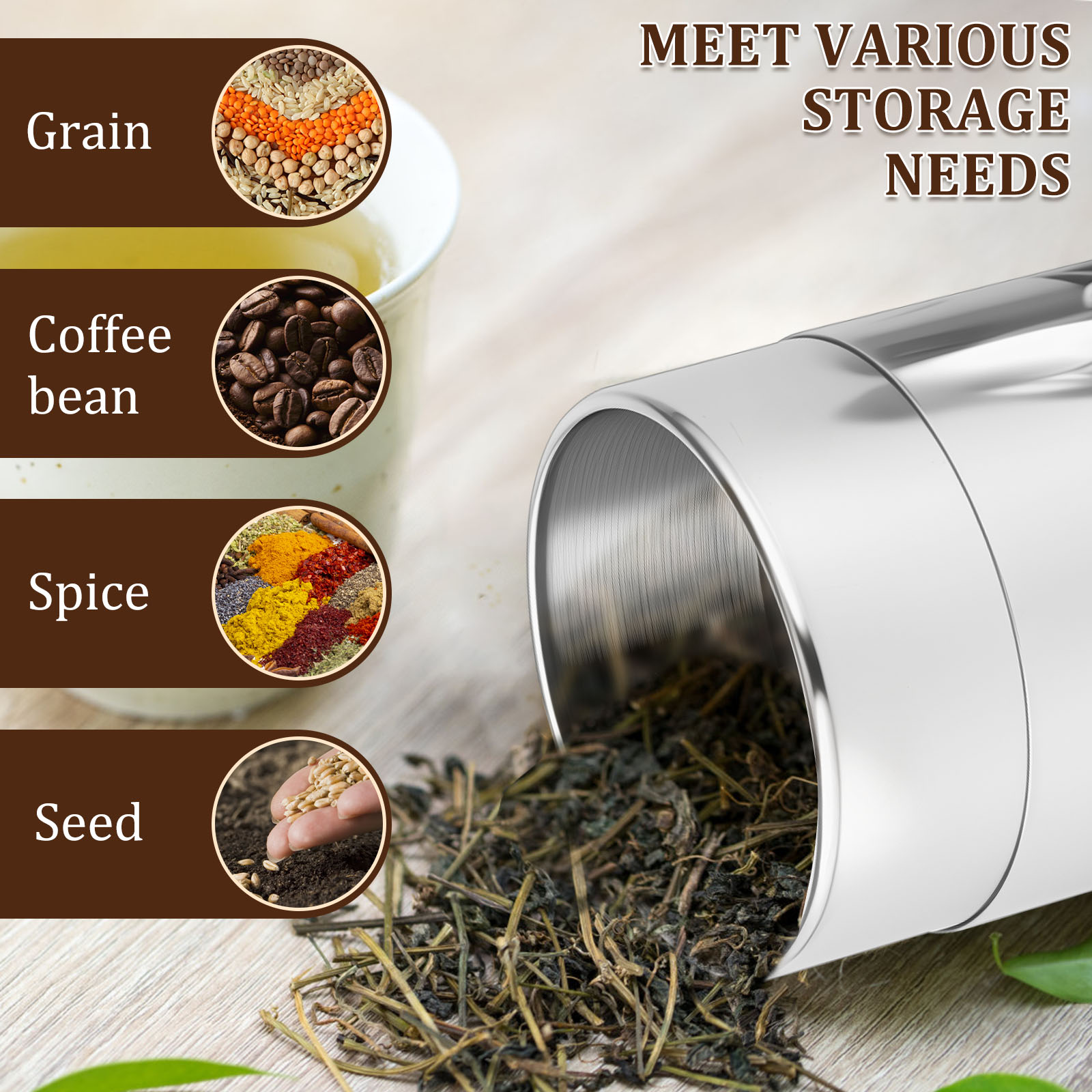 Stainless Steel Tea Leaf Tins  - Coffee Bean And Tea Leaf review and price