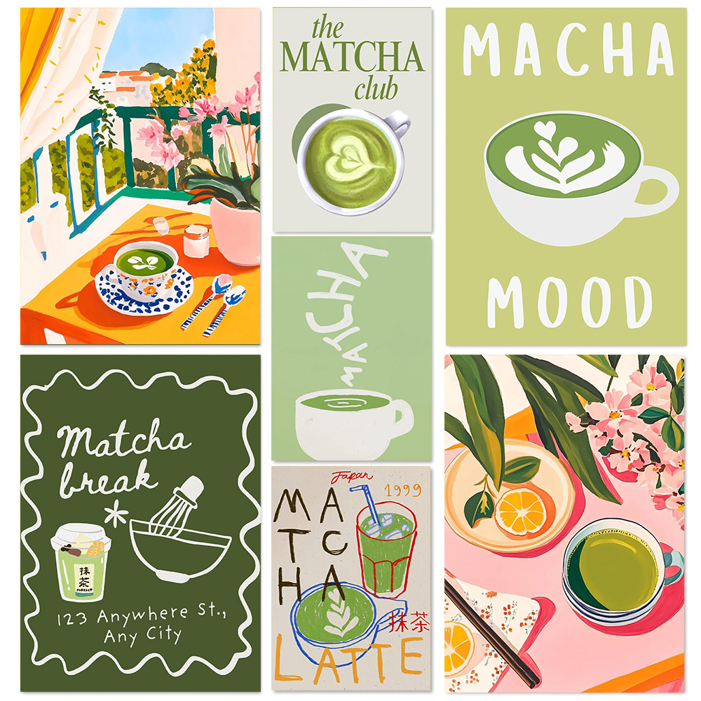Minimalist Fashion Matcha Gree - Coffee Tea Poster review and price