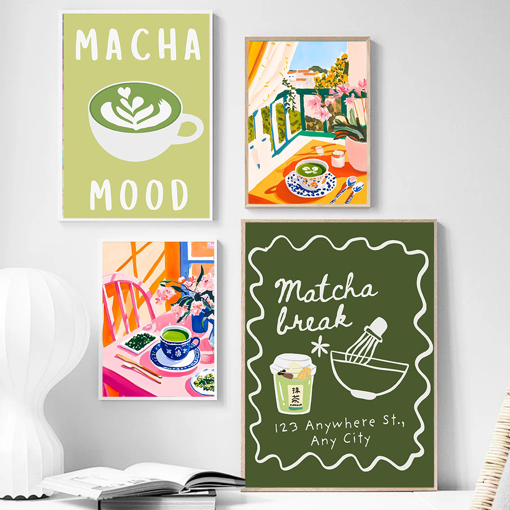 Minimalist Fashion Matcha Gree - Coffee Tea Poster review and price
