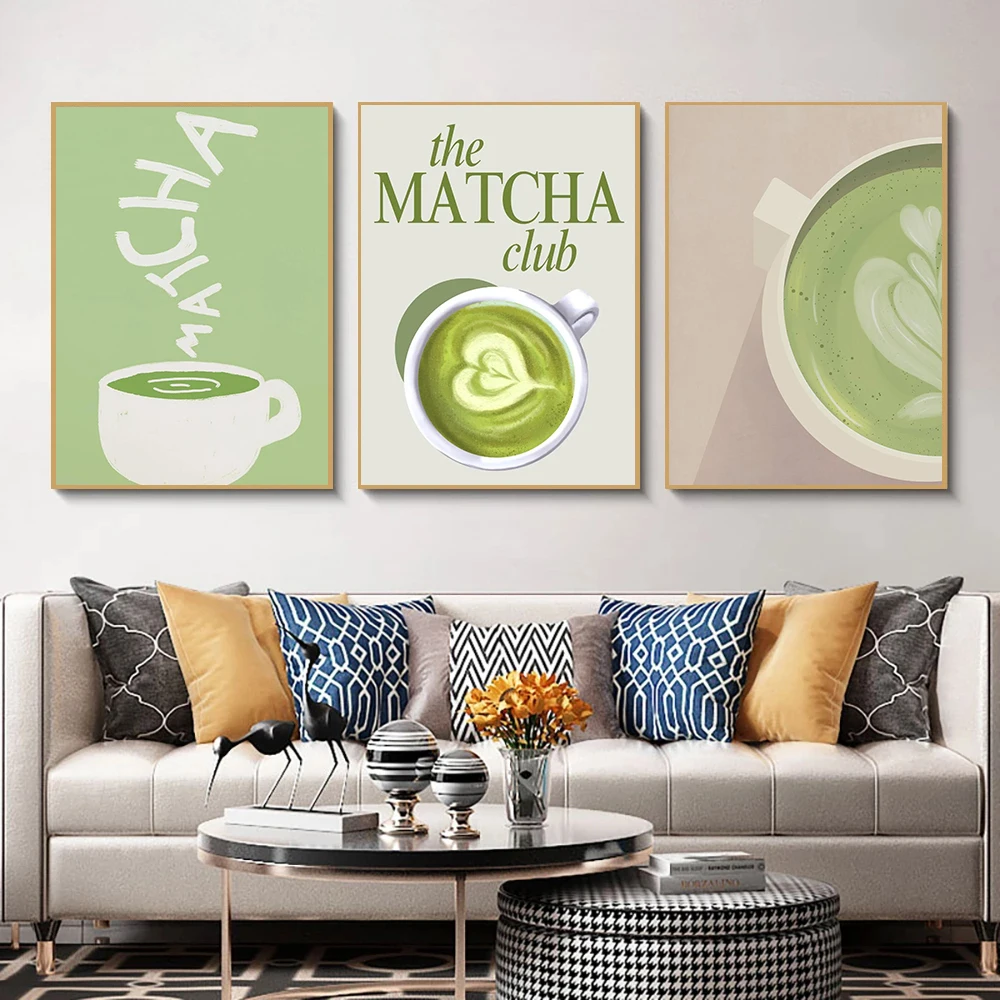 Minimalist Fashion Matcha Gree - Coffee Tea Poster review and price