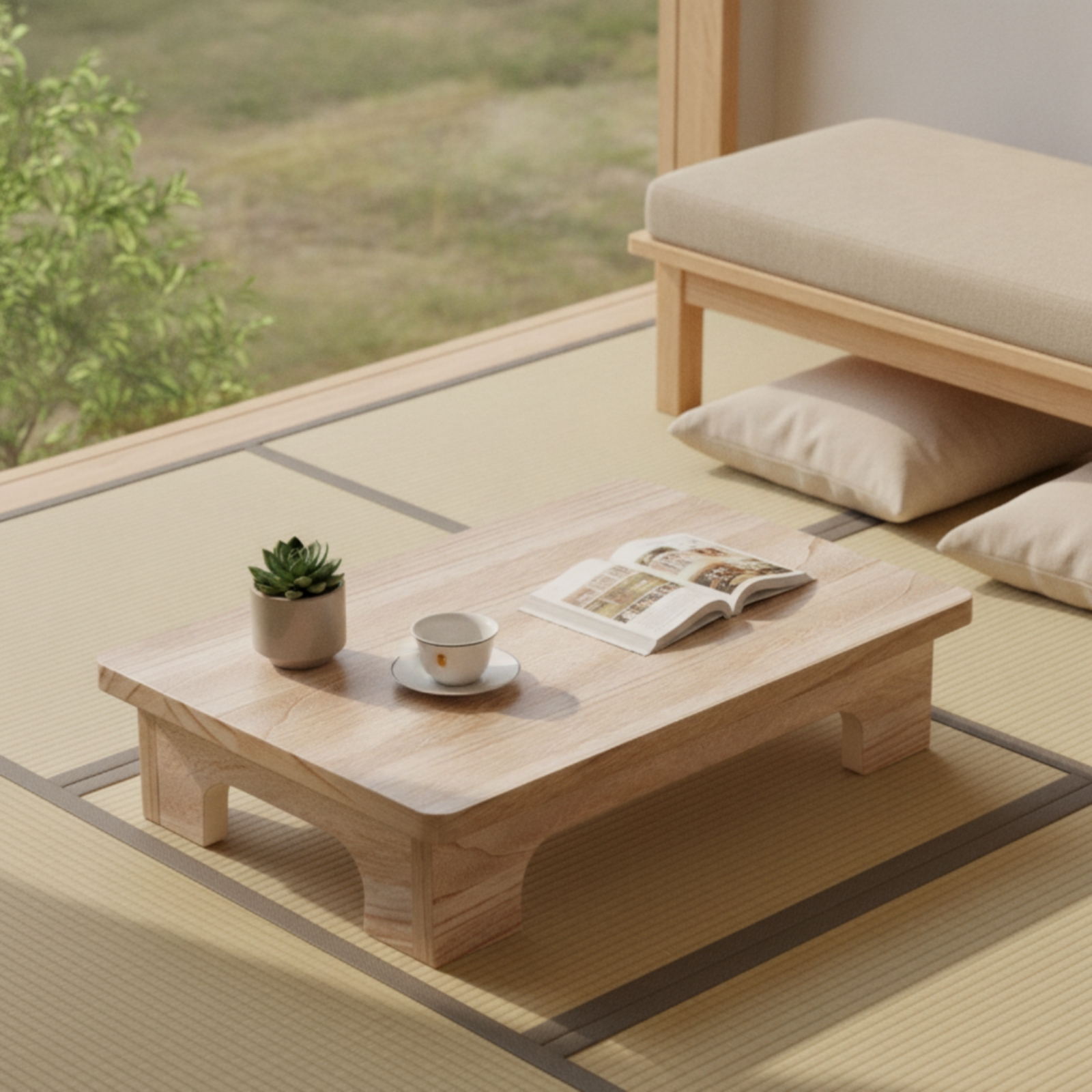 Japanese Tea Table Solid Wood  - Coffee Tea Nook review and price